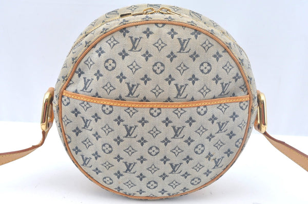 Auth Louis Vuitton Monogram Mini Jeanne GM Shoulder Cross Bag Blue Junk K9988