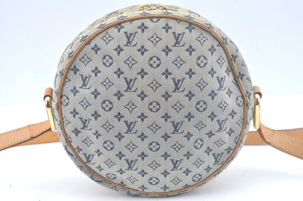 Auth Louis Vuitton Monogram Mini Jeanne GM Shoulder Cross Bag Blue Junk K9988