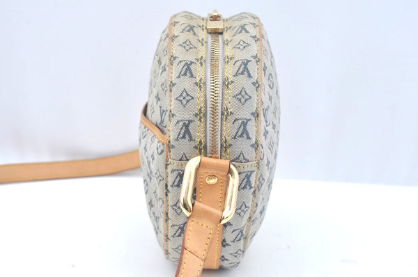 Auth Louis Vuitton Monogram Mini Jeanne GM Shoulder Cross Bag Blue Junk K9988