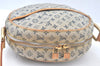 Auth Louis Vuitton Monogram Mini Jeanne GM Shoulder Cross Bag Blue Junk K9988