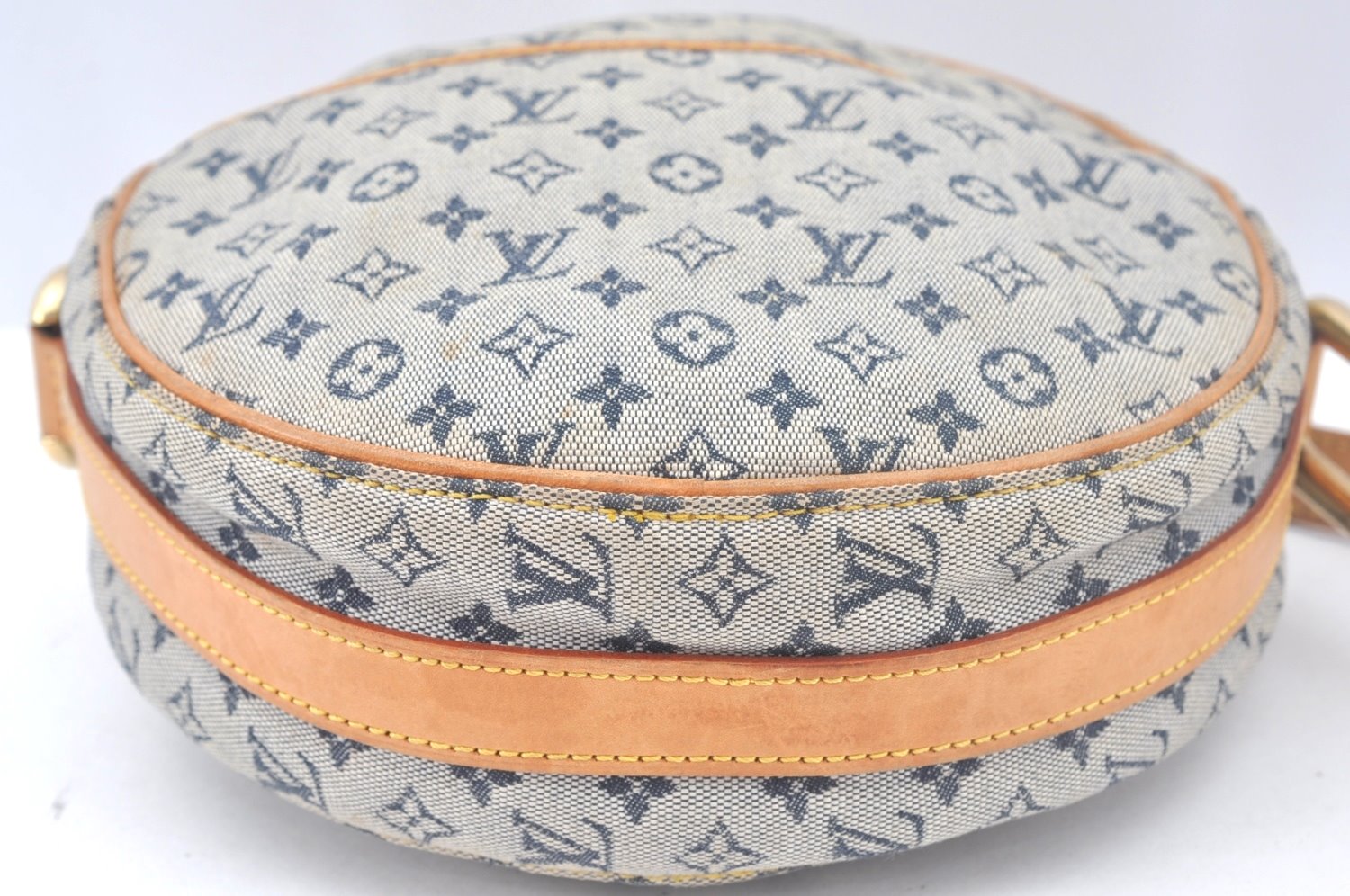 Auth Louis Vuitton Monogram Mini Jeanne GM Shoulder Cross Bag Blue Junk K9988