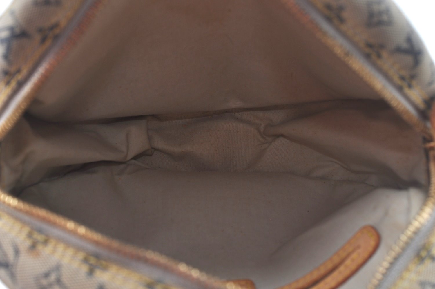 Auth Louis Vuitton Monogram Mini Jeanne GM Shoulder Cross Bag Blue Junk K9988