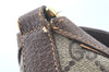 Authentic GUCCI Web Sherry Line Shoulder Cross Bag GG PVC Leather Brown K9992
