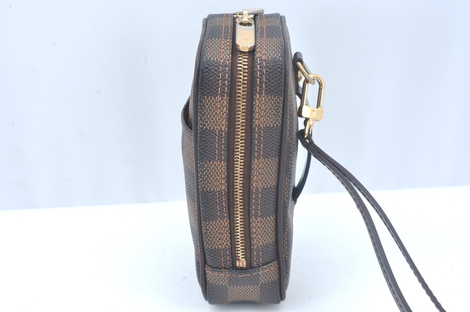 Authentic Louis Vuitton Damier Etui Okapi PM Camera Case Pouch N61738 LV K9994