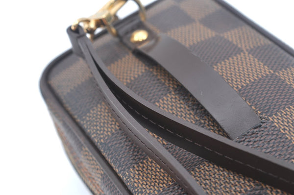 Authentic Louis Vuitton Damier Etui Okapi PM Camera Case Pouch N61738 LV K9994