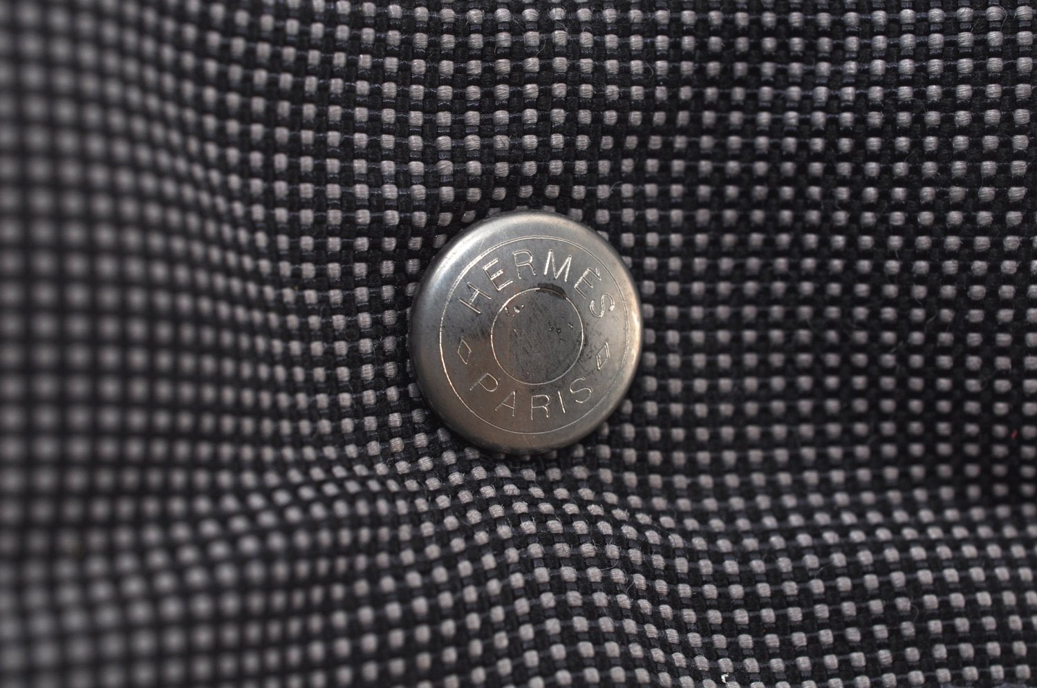 Authentic HERMES Her Line Ado MM Backpack Hand Bag Nylon Gray K9995