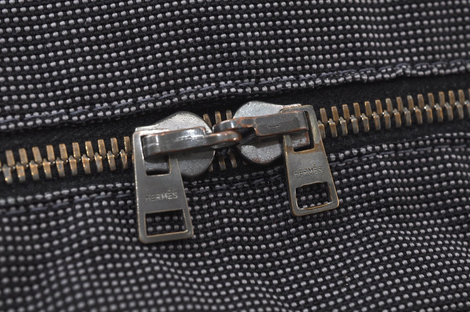 Authentic HERMES Her Line Ado MM Backpack Hand Bag Nylon Gray K9995