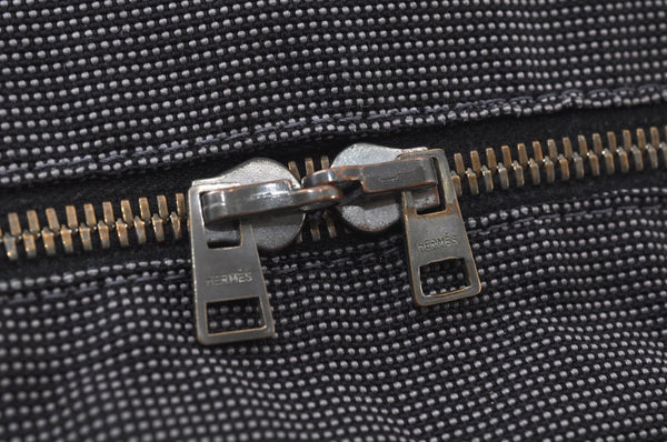 Authentic HERMES Her Line Ado MM Backpack Hand Bag Nylon Gray K9995