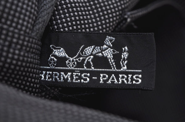 Authentic HERMES Her Line Ado MM Backpack Hand Bag Nylon Gray K9995