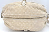 Auth Louis Vuitton Monogram Mini Lin Saumur 30 Hand Bag White M95314 LV K9997