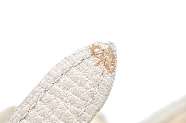 Auth Louis Vuitton Monogram Mini Lin Saumur 30 Hand Bag White M95314 LV K9997