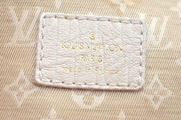 Auth Louis Vuitton Monogram Mini Lin Saumur 30 Hand Bag White M95314 LV K9997