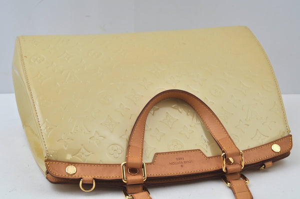 Authentic Louis Vuitton Vernis Brea GM Hand Bag M91617 Yellow K9998