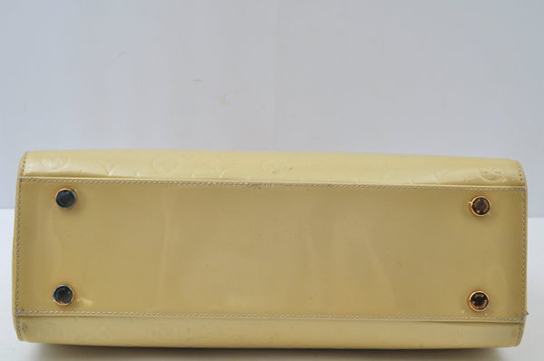 Authentic Louis Vuitton Vernis Brea GM Hand Bag M91617 Yellow K9998