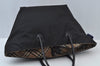 Authentic BURBERRY BLUE LABEL Check Shoulder Tote Bag Nylon Leather Black L0002