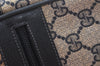 Authentic GUCCI Sherry Line Clutch Hand Bag Purse GG PVC Leather Navy Blue L0003