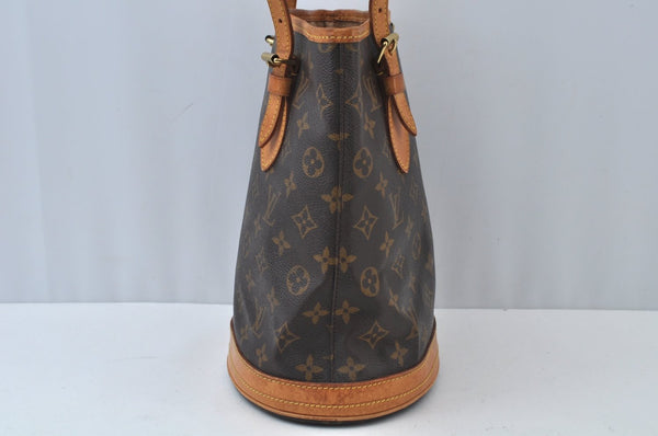 Authentic Louis Vuitton Monogram Bucket PM Shoulder Tote Bag M42238 Junk L0006