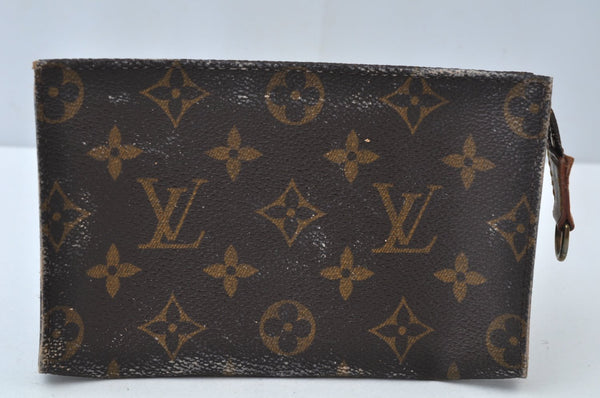 Authentic Louis Vuitton Monogram Bucket PM Shoulder Tote Bag M42238 Junk L0006