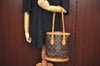 Authentic Louis Vuitton Monogram Bucket PM Shoulder Tote Bag M42238 Junk L0006