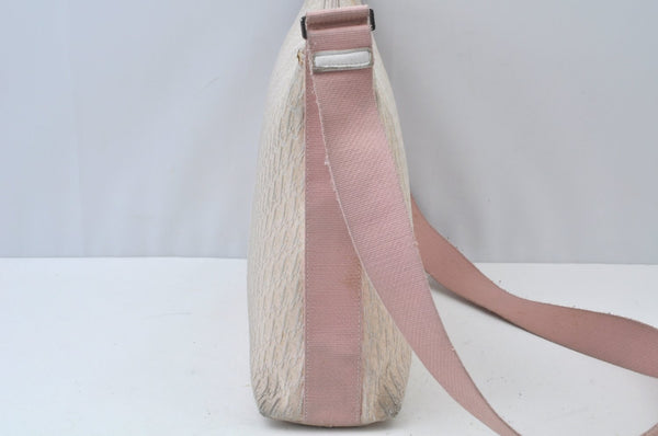 Authentic Christian Dior Trotter Shoulder Cross Body Bag Canvas Pink L0008