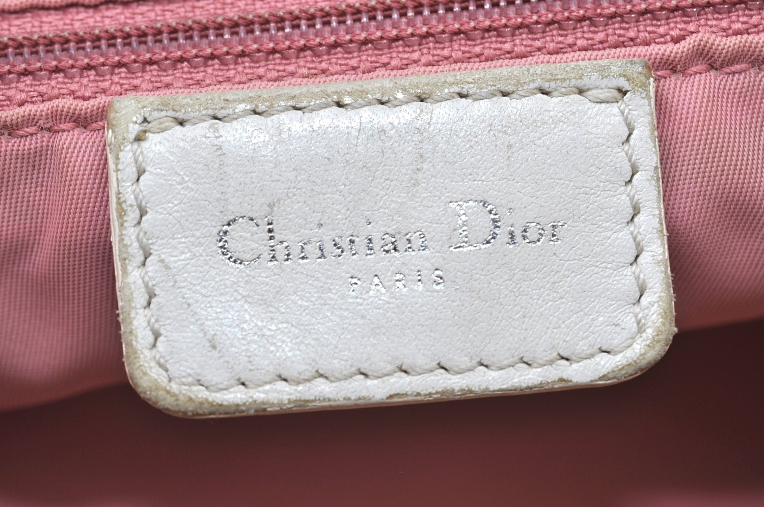 Authentic Christian Dior Trotter Shoulder Cross Body Bag Canvas Pink L0008