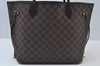 Authentic Louis Vuitton Damier Neverfull MM Shoulder Tote Bag N51105 LV L0009