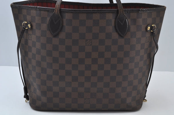 Authentic Louis Vuitton Damier Neverfull MM Shoulder Tote Bag N51105 LV L0009