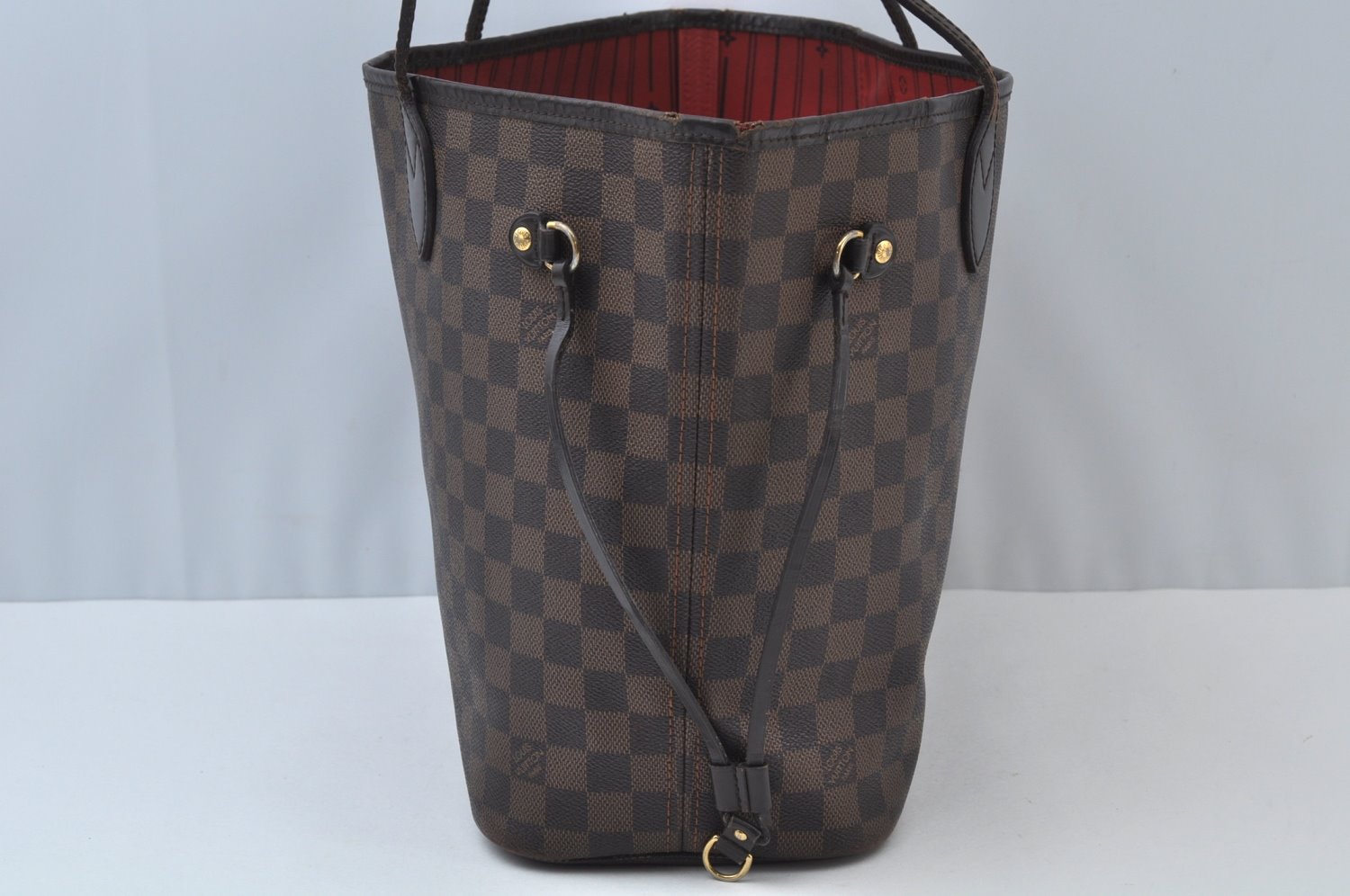 Authentic Louis Vuitton Damier Neverfull MM Shoulder Tote Bag N51105 LV L0009