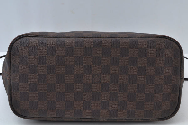 Authentic Louis Vuitton Damier Neverfull MM Shoulder Tote Bag N51105 LV L0009