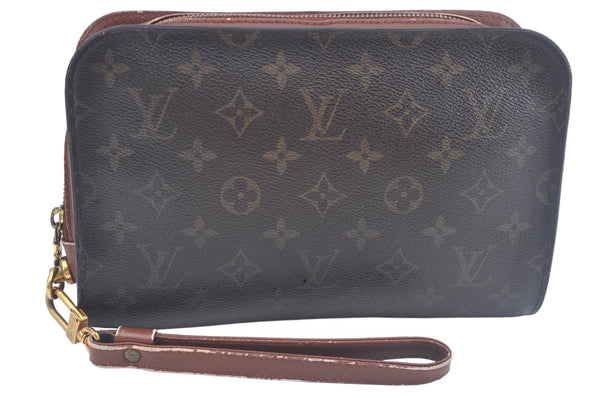 Authentic Louis Vuitton Monogram Orsay Clutch Hand Bag Purse M51790 LV L0012