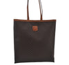 Authentic CELINE Macadam Blason Shoulder Tote Bag PVC Leather Brown L0014