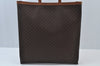 Authentic CELINE Macadam Blason Shoulder Tote Bag PVC Leather Brown L0014