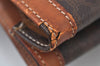 Authentic CELINE Macadam Blason Shoulder Tote Bag PVC Leather Brown L0014