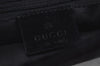 Authentic GUCCI Bamboo Shoulder Bag Suede Leather 0013244 Black L0015