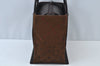 Authentic BURBERRY Vintage Leather Suede Hand Bag Purse Brown L0016