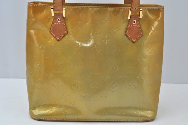 Authentic Louis Vuitton Vernis Houston Shoulder Hand Bag Yellow M91053 LV L0018