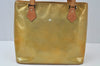 Authentic Louis Vuitton Vernis Houston Shoulder Hand Bag Yellow M91053 LV L0018