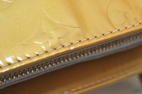 Authentic Louis Vuitton Vernis Houston Shoulder Hand Bag Yellow M91053 LV L0018