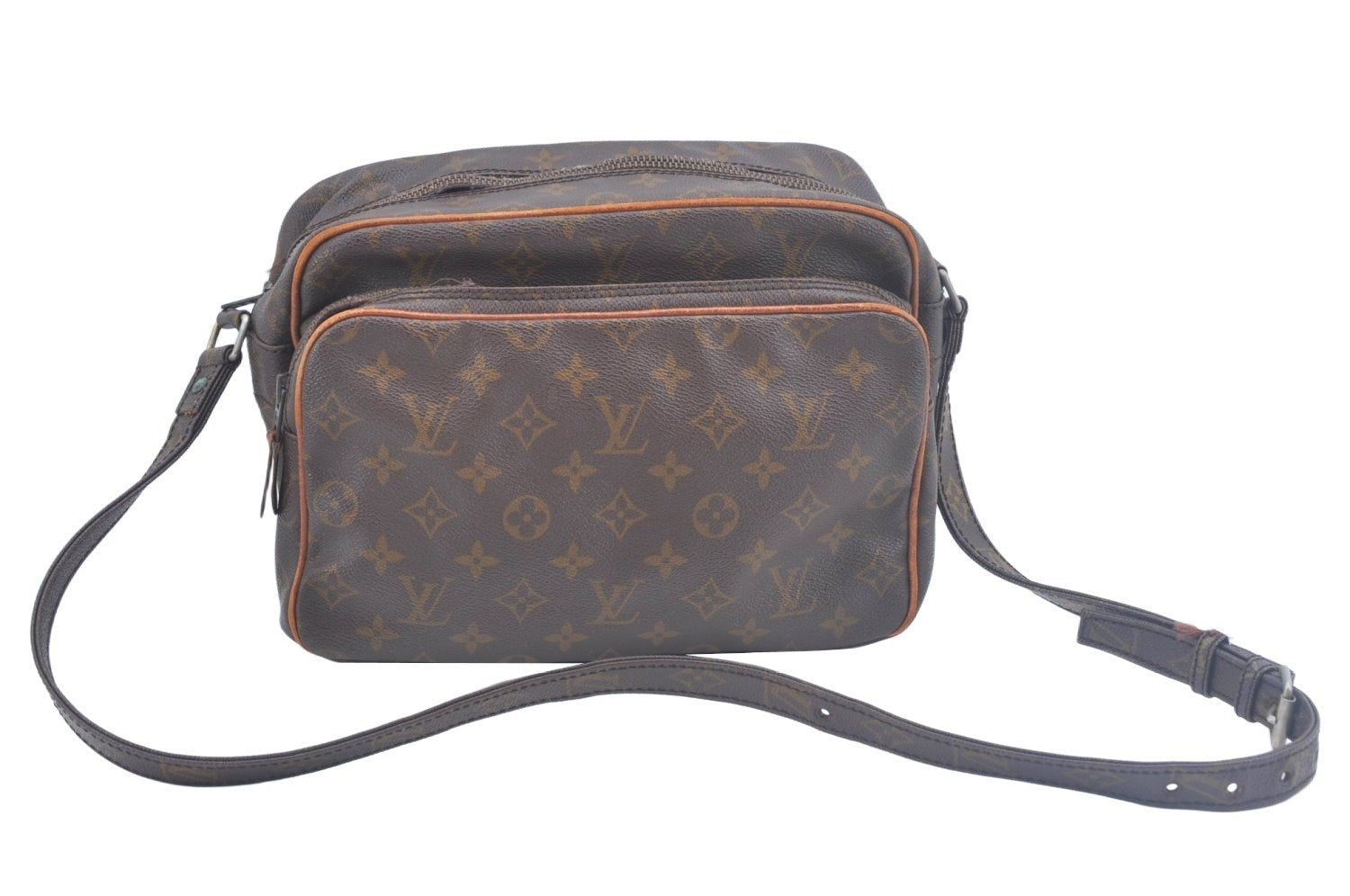 Authe Louis Vuitton Monogram Nile Shoulder Cross Body Bag Old Model Junk L0020