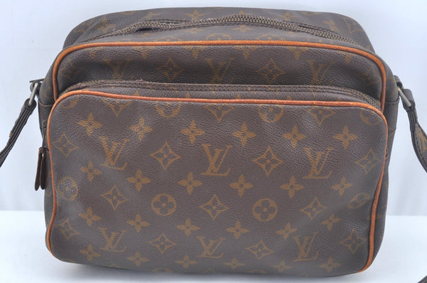 Authe Louis Vuitton Monogram Nile Shoulder Cross Body Bag Old Model Junk L0020