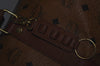 Authentic MCM Visetos Leather Vintage Travel Boston Bag Brown L0030