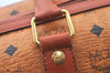 Authentic MCM Visetos Leather Vintage Travel Boston Bag Brown L0030
