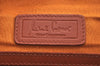 Authentic MCM Visetos Leather Vintage Travel Boston Bag Brown L0030