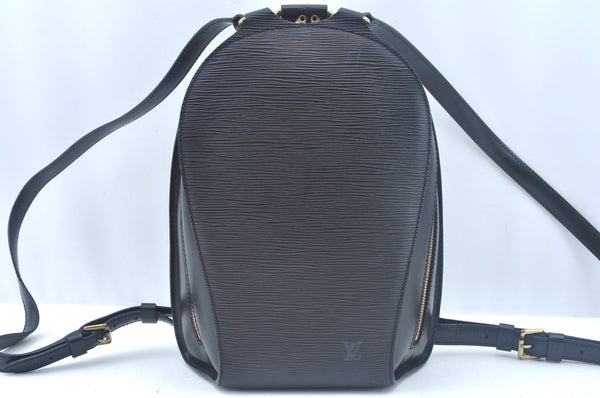 Authentic Louis Vuitton Epi Mabillon Backpack Black M52232 LV L0034