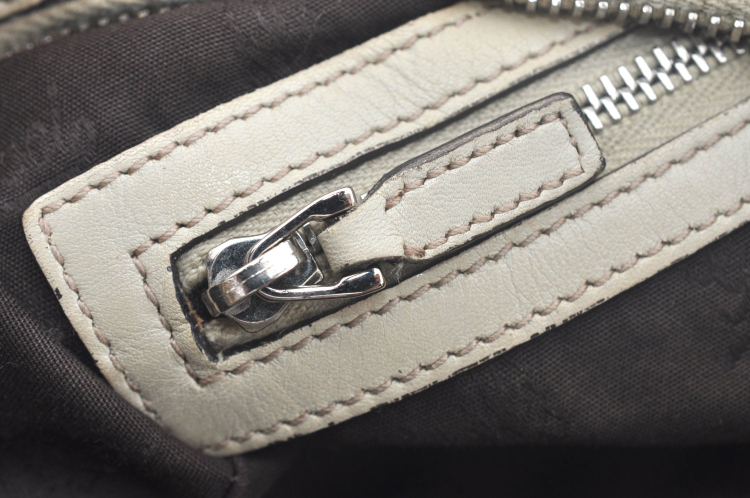 Authentic GUCCI Twins Guccissima GG Leather Shoulder Bag 232962 White L0035