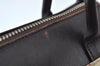 Authentic BURBERRY Vintage Check Hand Bag Canvas Leather Brown L0038