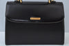 Authentic Burberrys Vintage Check 2way Hand Sholuder Bag Leather Black L0039