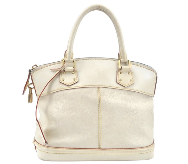 Authentic Louis Vuitton Suhali Lockit PM Hand Bag White M91887 LV L0040