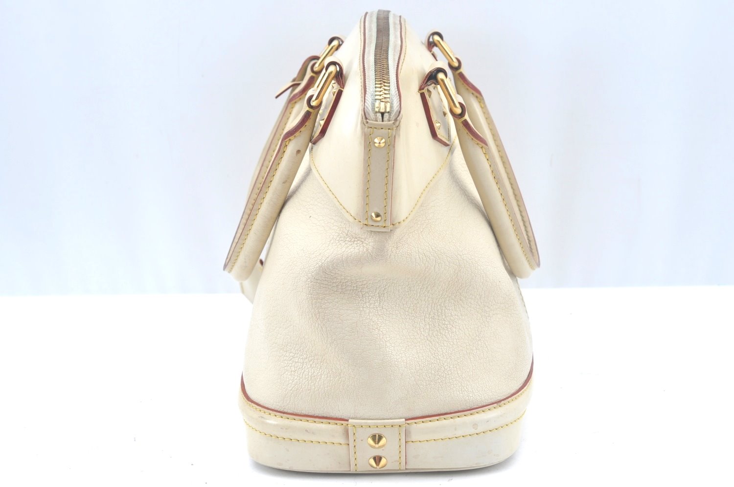 Authentic Louis Vuitton Suhali Lockit PM Hand Bag White M91887 LV L0040