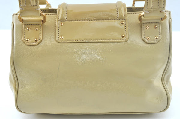 Authentic Louis Vuitton SacPicolour Hand Bag Purse Beige Enamel M92547 LV L0041